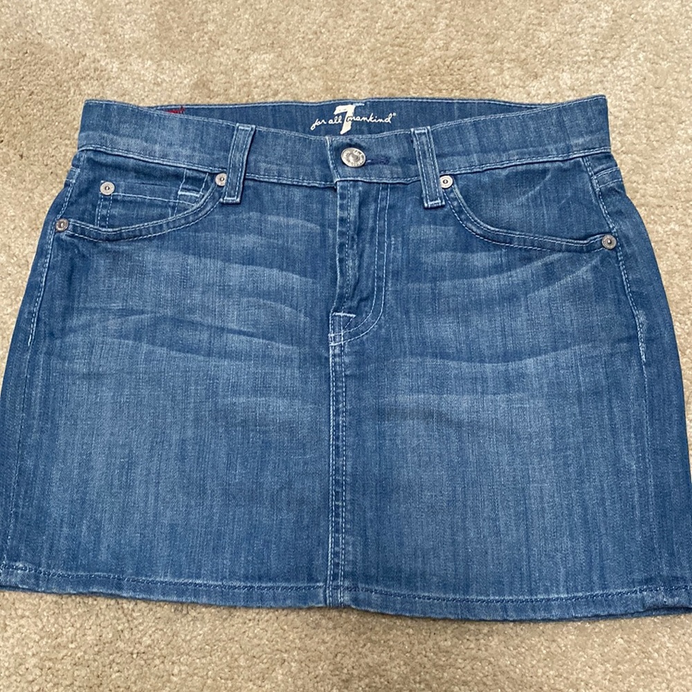 7 for mankind denim skirt
